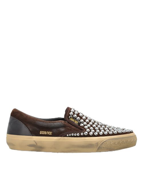 vce suede upper with studs shiny leather spur Golden Goose | GMF00306.F008763.55381DARK BROWN
